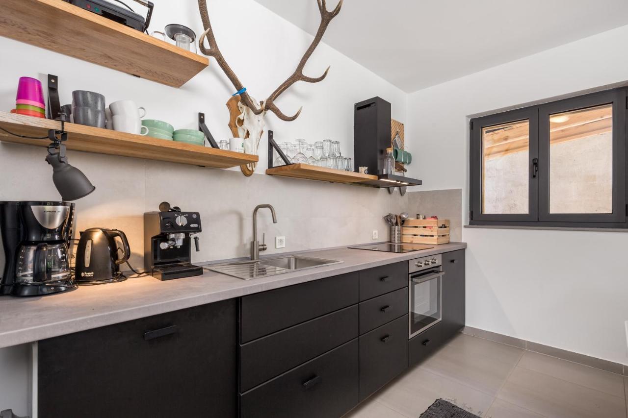 Modern Alpine Monsalbius Chalet Baske Ostarije Dış mekan fotoğraf